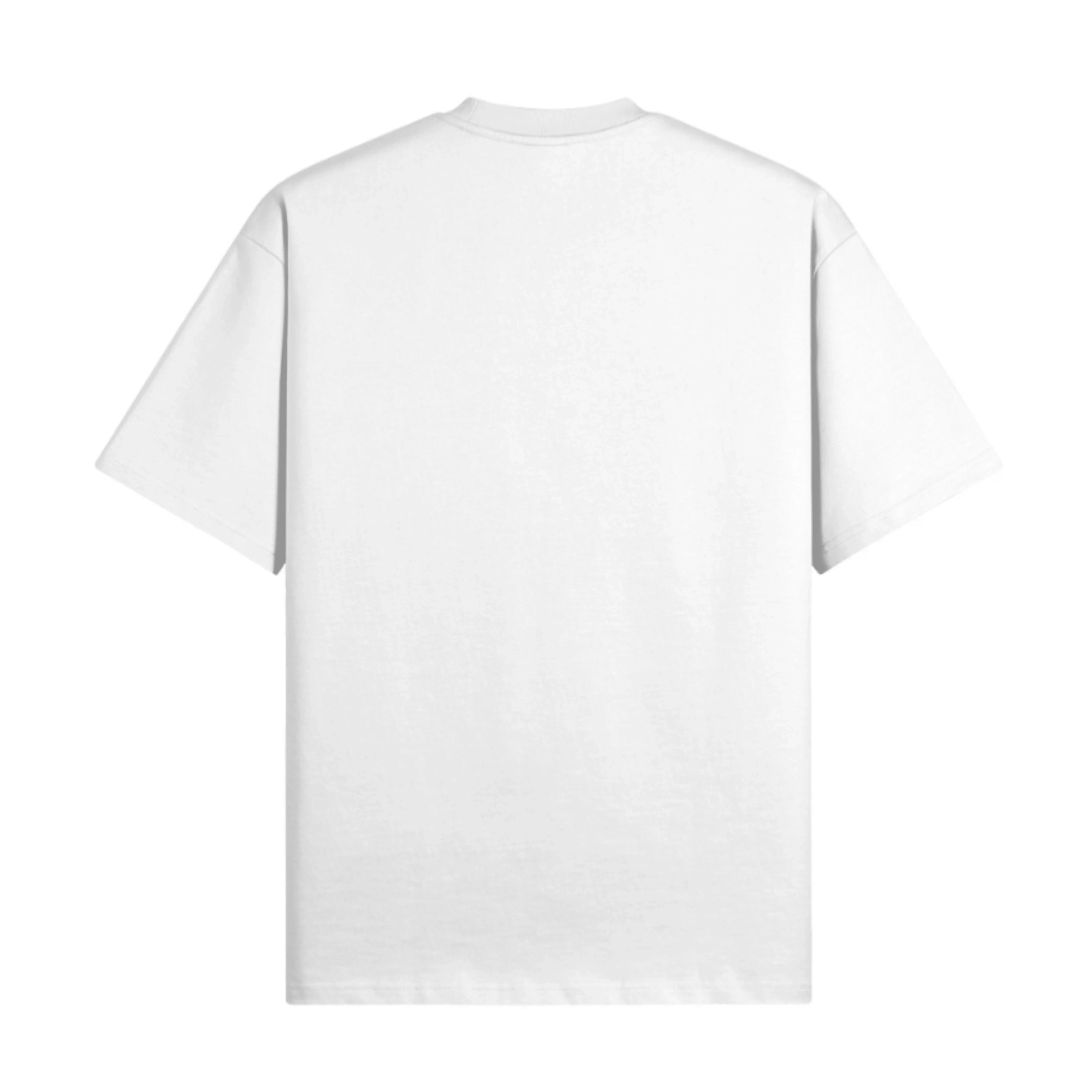 Plain white t-shirt on a white background